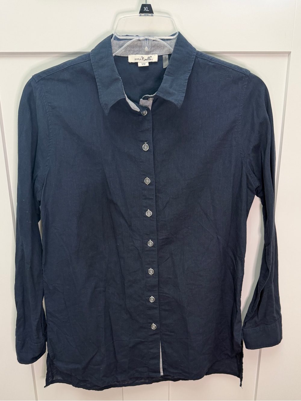 Simply Noelle Navy Button-Down Shirt